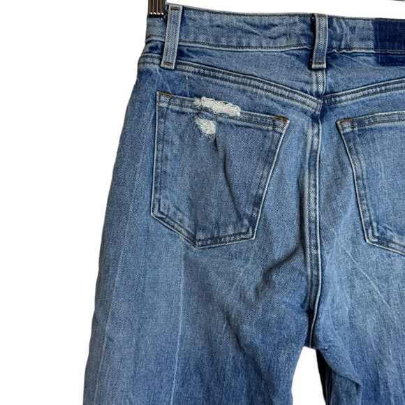 Abercrombie & Fitch High Rise Mom Jean Straight Leg Rigid Denim 25 Regular FLAW - Picture 10 of 16